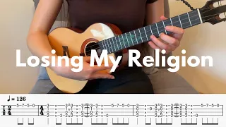 Losing My Religion - R.E.M. - Ukulele Fingerstyle Playalong + FREE TABS