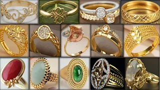 Latest Gold Rings Designs For Women 2024 | Girls Gold Stone Rings With Prices | Gold diamond Rings