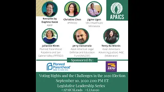 Legislative Leadership Series: Voting Rights and Challenges in the 2020 Election