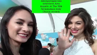 The Thundermans' Kira Kosarin Interview With Alexisjoyvipaccess 2016 Nickelodeon Kids' Choice Awards