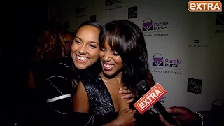 Alicia Keys Crashes Our Kerry Washington Interview on the Purple Purse Red Carpet