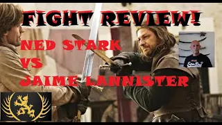 Ned Stark VS Jaime Lannister Sword Fight Review Game of Thrones!