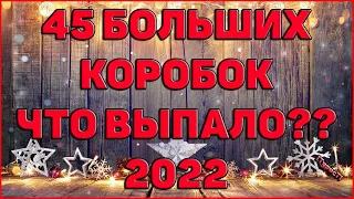 45 БОЛЬШИХ НОВОГОДНИХ КОРОБОК - ЧТО ВЫПАЛО ? / НОВОГОДНЕЕ НАСТУПЛЕНИЕ 2022