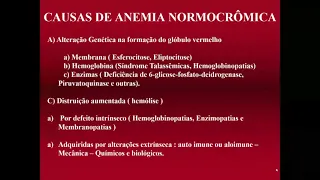 Aula - 9 - Anemias Hemolíticas e Deficiência de G6PD - glicose-6-fosfato desidrogenase