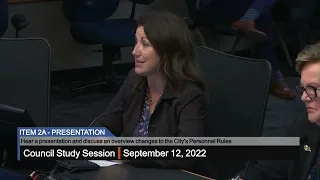 Council Study Session - 9/12/2022