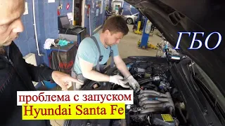 Hyundai Santa Fe трудный запуск на холодный мотор. Пляски вокруг ГБО