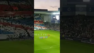 Rangers fan's moment silence for The Queen. (Plus National Anthem)