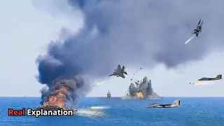 Insane Action of US F-15 Eagle Pilot to Attack Rebel Ship in the Red Sea