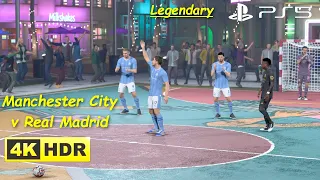 Manchester City v Real Madrid 4v4, Legendary Difficulty, Volta EA FC 24 Gameplay PS5 UHD 4K60FPS HDR