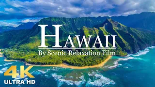 Hawaii 4K VIDEO • Beautiful Scenery & Sad Piano, Relaxing Music • Scenic Relaxation Film