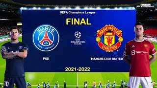 UEFA Champions League Final ||| PSG vs Manchester United - Full Match HD | Ronaldo vs Messi PES 2021