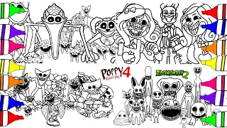 POPPY PLAYTIME CHAPTER 4 & Zoonomaly / How To COLOR All BOSSES & MONSTERS / New Coloring Book