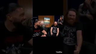 Sami Zayn getting Roman Reigns and Jey Uso to break character is absolutely amazing 😂#shorts #wwe