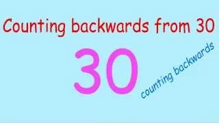 Counting backwards from 30 British pronunciation Retro/Demo