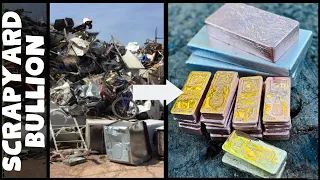 Scrapyard Bullion Bars - Copper Brass Aluminum - ASMR Metal Melting - Trash To Treasure - BigStackD