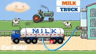 Milk Tanker Truck - Bring On The Chocolate Milk!  l For Kids