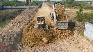 Ultimate Episode Finals​ Of Construction Foundation New Road Processing By Komatsu Dozer Dump Trucks