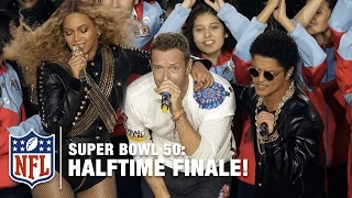 Coldplay, Beyoncé & Bruno Mars Epic Ending to the Pepsi Super Bowl 50 Halftime Show | NFL