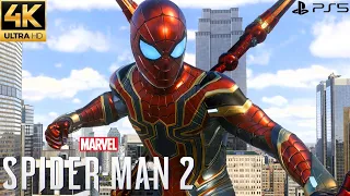 Marvel's Spider-Man 2 PS5 - Iron Spider Suit Free Roam Gameplay (4K 60FPS)