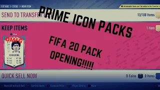 OMFG I PACK PRIME MARADONA!?!?!?!??!?! (Prime Icon Packs FIFA 20)