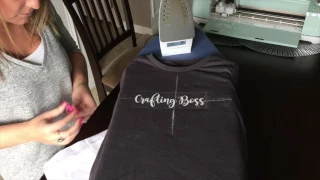 How to make an iron-on tshirt with Cricut and heat transfer vinyl HTV