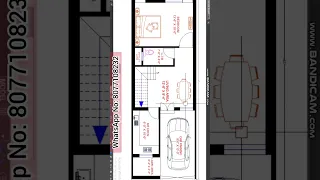 15 X 45 house plan with car parking