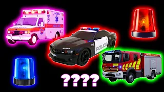 34 Ambulance, Police & Fire Truck "SIREN" Sound Variations in 105 Seconds