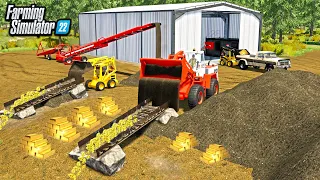 EXPANDING THE GOLD MINE! NEW SMELTING BUILDING! (POOR MAN'S GOLD MINE) | FS22