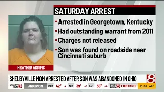 Shelbyville mom arrested after son abandoned in Ohio  from News 8 at 10 p m