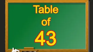 Table of 43 | 43 ka Table | 43 ka Pahada | Multiplication Table Forty Three| English me 43 ka Pahada