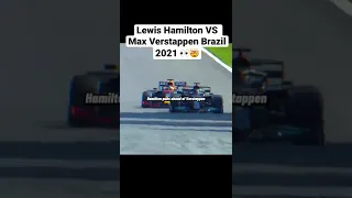 Lewis Hamilton VS Max Verstappen Brazil 2021 👀🤯 #shorts #f1 #lewishamilton #maxverstappen