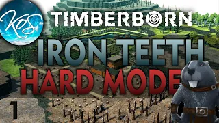 Timberborn - IRON TEETH HARD MODE: PERFECT START! - Early Access, Let's Play, Ep 1