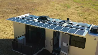 Living Vehicle Travel Trailer With Solar Panels