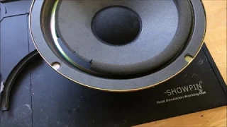 Repair speaker that crackles or lacks low bass (Realistic Nova 5 speaker repair.)