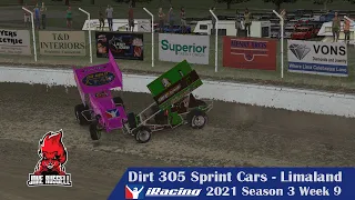 iRacing  – Dirt 305 Sprint Cars – 2021 Season 3 Week 9 at Limaland