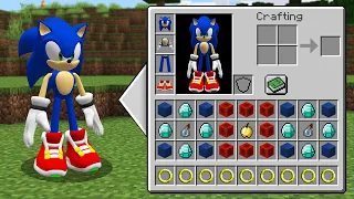 REALISTIC SONIC Inventory Shop! MINECRAFT SEGA INVENTORY CHALLENGE! Animation