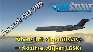 MSFS2020 | VR | Athens Airport LGAV → Skiathos Airport LGSK  NDB Approach Rwy01 Landing