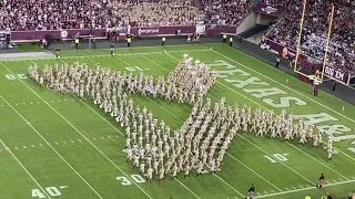 Best Fightin’ Texas Aggie Marching Band Halftime Drill South Carolina Game 2021