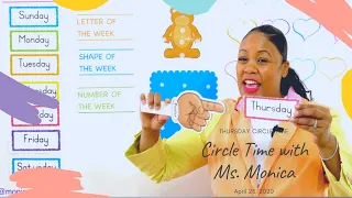 Thursday - Preschool Circle Time - Learn at Home - Thursday 4/23