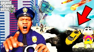 Franklin JOIN The POLICE & DESTROYED LOS SANTOS In GTA 5 | SHINCHAN and CHOP
