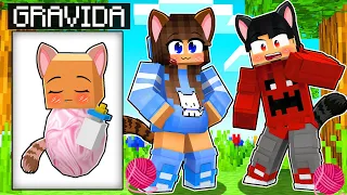 MIIKA GATA está GRÁVIDA DO GAROTO GATO no Minecraft ◂Miika▸