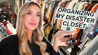 EXTREME CLOSET ORGANIZATION & DECLUTTER + TRYING ON ALL MY DRESSES pt. 1 | leighannsays