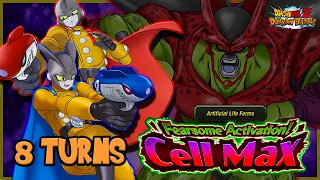 HOW TO BEAT CELL MAX ARTIFICIAL LIFE FORMS AND 8 TURN MISSION WITH GAMMA 1 AND 2! [Dokkan Battle]