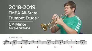2018-2019 TMEA All-State Trumpet Etude 1 - Voxman Pg. 39, C# Minor