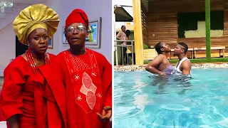 Watch what Rotimi Salami did to Olayinka Solomon in a swimming pool, Bimpe Oyebade, Lateef Adedimeji