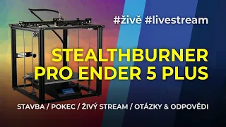 Ender 5 plus - Nastavení, kalibrace a tisk #živě #livestream