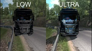Euro Truck Simulator 2 - Low vs Ultra Graphics