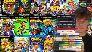 Playing every Crash Bandicoot game in one video
