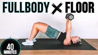 40 MIN FULL BODY FLOOR WEIGHTS WORKOUT | No Repeat Tone All Over