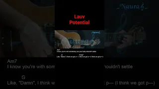 Lauv - Potential Guitar Chords Lyrics #shorts